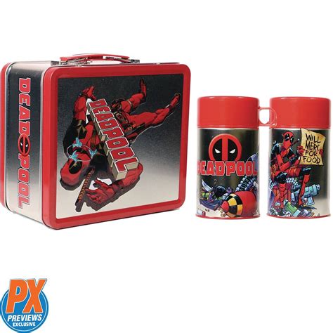 deadpool metal lunch box|Deadpool Tin Titans Lunch Box with Thermos.